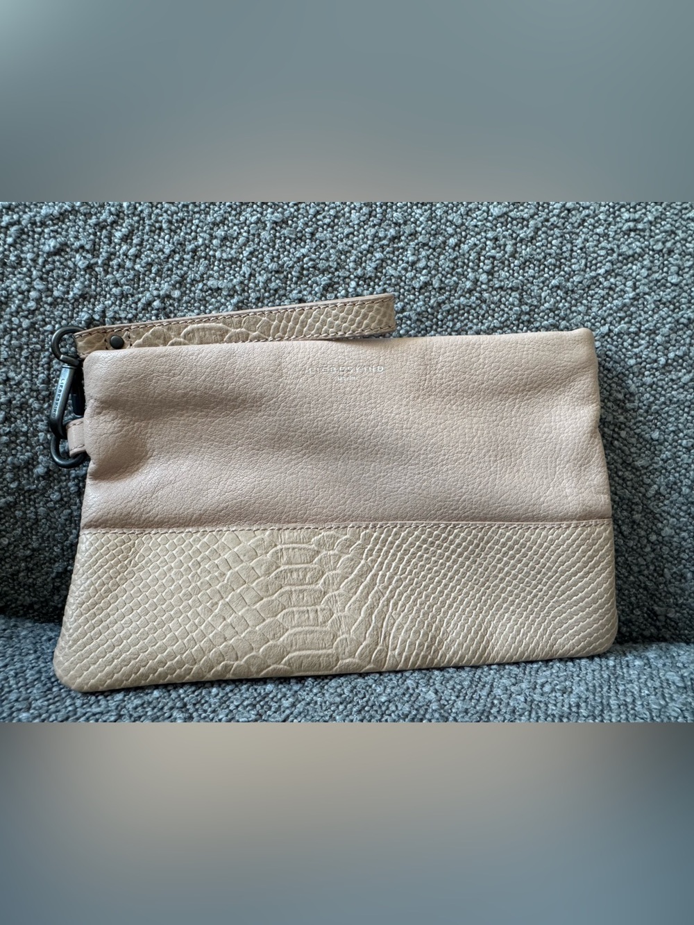 Liebeskind Textured Leather Wristlet Clutch